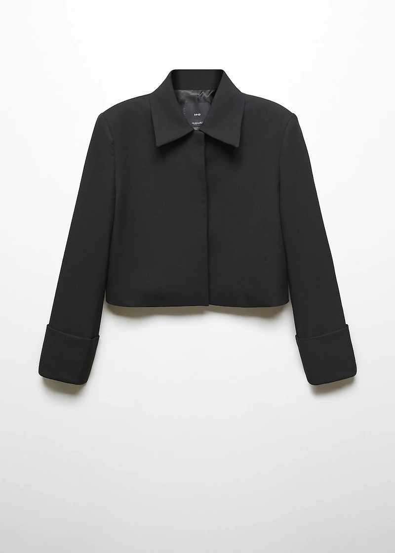 Cropped suit jacket