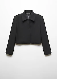 Cropped suit jacket