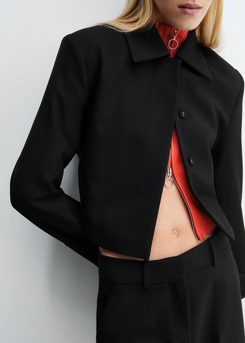 Cropped suit jacket