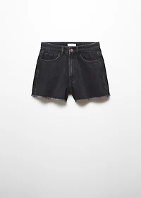 Medium-waist denim shorts