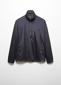 Water-repellent jacket with zip