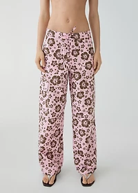 Flower print pants