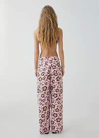 Flower print pants