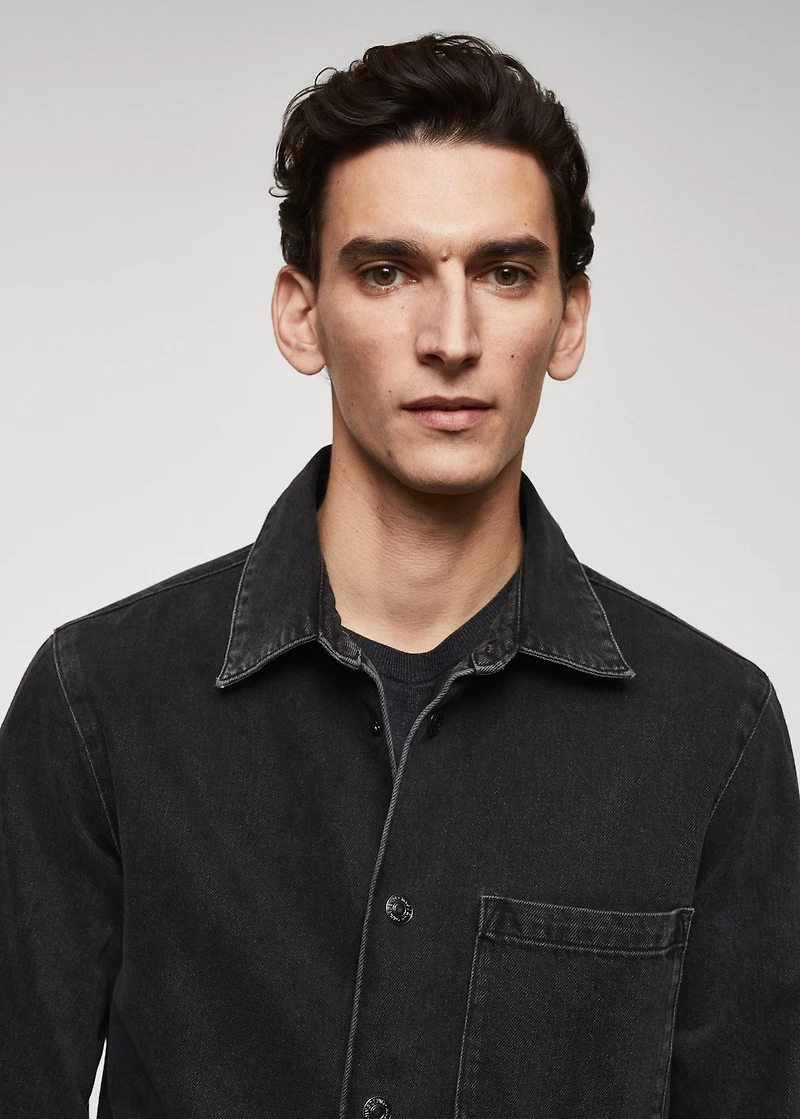 Pocket denim overshirt