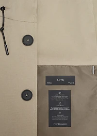 Water-repellent hooded barn jacket