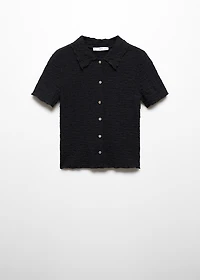 Textured cotton T-shirt