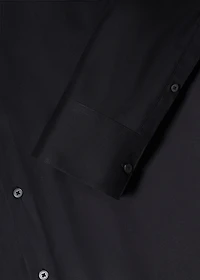 Regular-fit cotton chambray shirt