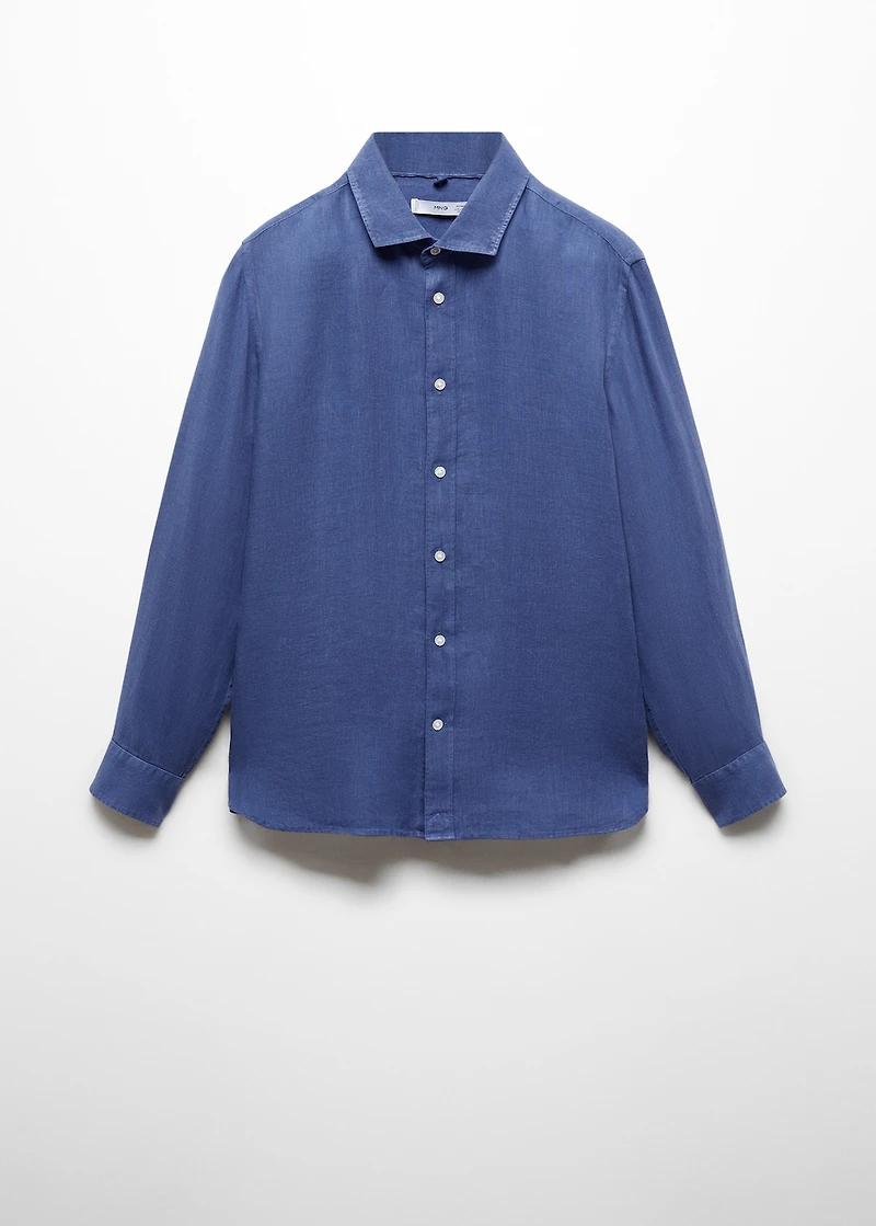 Classic fit 100% linen shirt