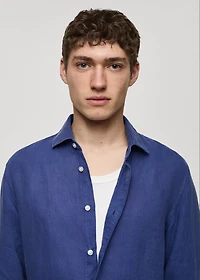 Classic fit 100% linen shirt