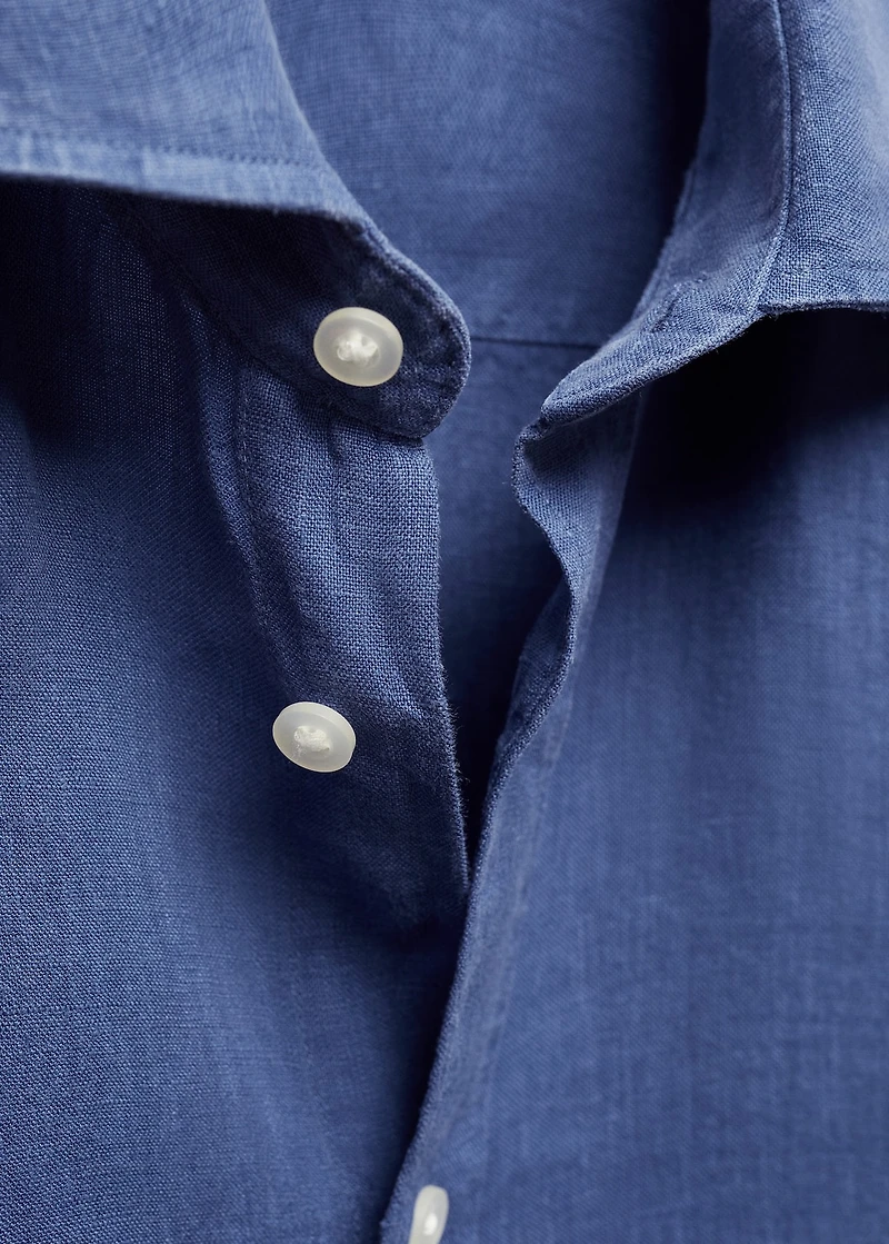 Classic fit 100% linen shirt