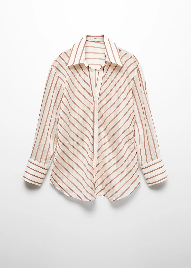 Semi-transparent striped shirt