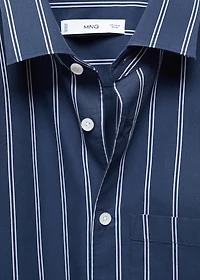 Classic-fit striped cotton shirt