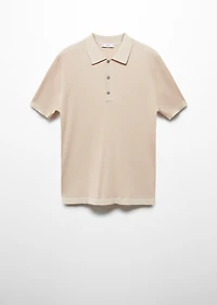 Knit cotton polo shirt