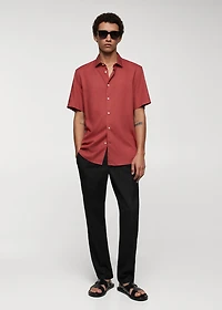 Classic-fit short sleeved shirt