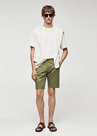 Slim-fit chino cotton bermuda shorts