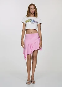 Printed cropped t-shirt