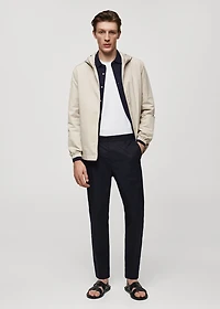 Hooded zip-up jacket