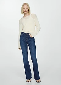 Medium-rise flared jeans
