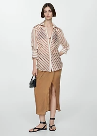 Semi-transparent striped shirt