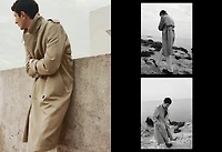 Relaxed-fit trench coat with belt