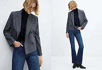 Medium-rise flared jeans