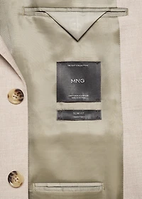 Stretch-fabric slim-fit suit blazer