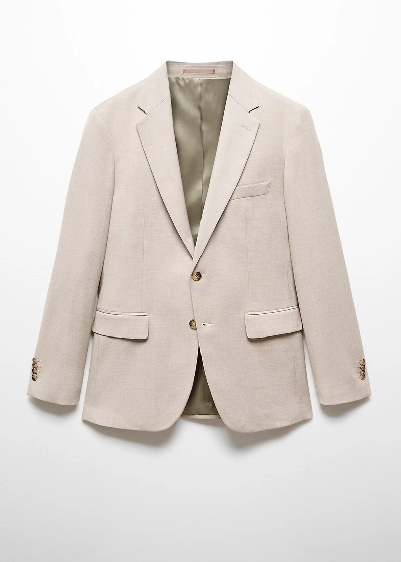 Stretch-fabric slim-fit suit blazer