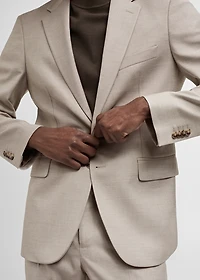 Stretch-fabric slim-fit suit blazer