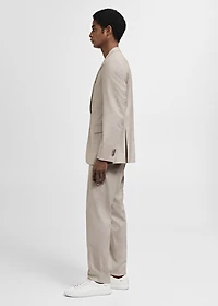 Stretch-fabric slim-fit suit blazer