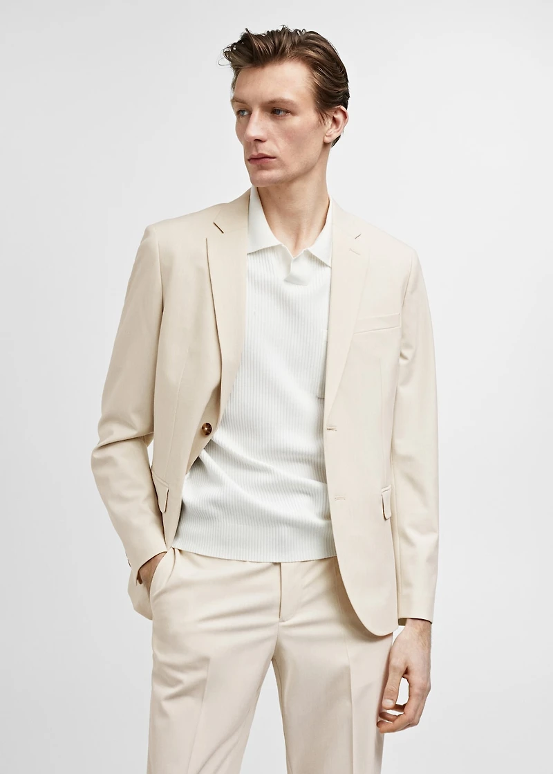 Super slim-fit suit jacket stretch fabric