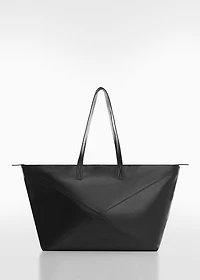 Leather shopper bag