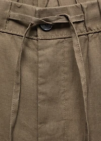 100% linen pants with drawstring