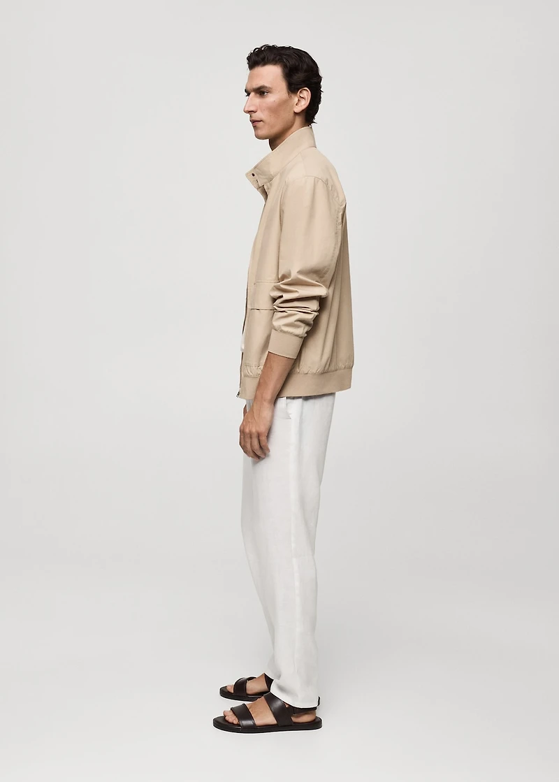 100% cotton jacket with pockets