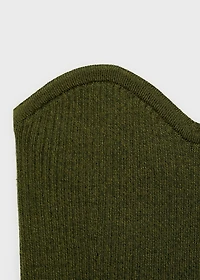 Knitted top with sweetheart neckline