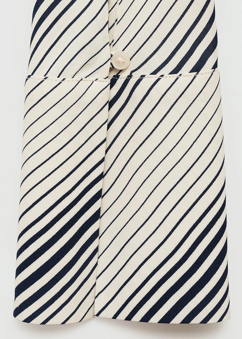 Striped shirt with flared sleeves
