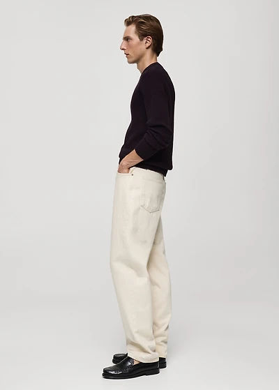 Ribbed cotton knitted sweater