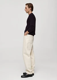 Ribbed cotton knitted sweater