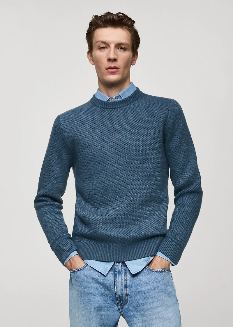 Regular-fit knitted sweater