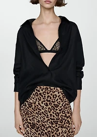 Leopard-print gathered skirt