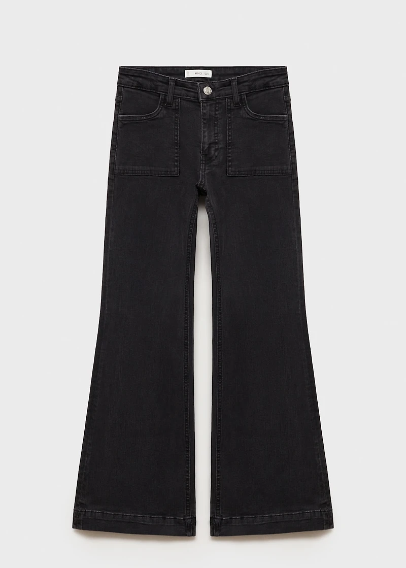 Flared jeans with pocket