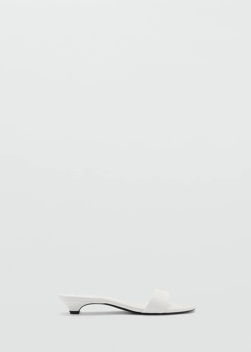 Kitten heel sandals with straps