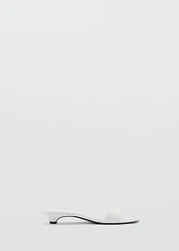 Kitten heel sandals with straps