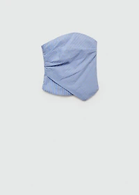 Striped strapless top