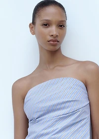 Striped strapless top