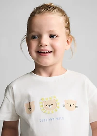 Animal print cotton t-shirt