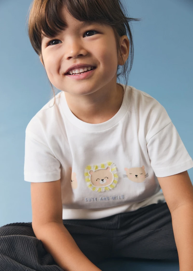 Animal print cotton t-shirt