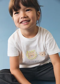 Animal print cotton t-shirt