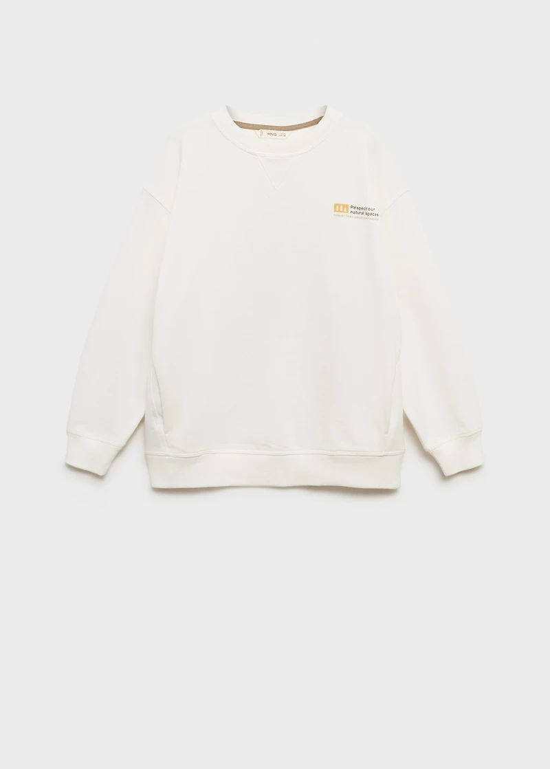 Printed cotton sweatshirt