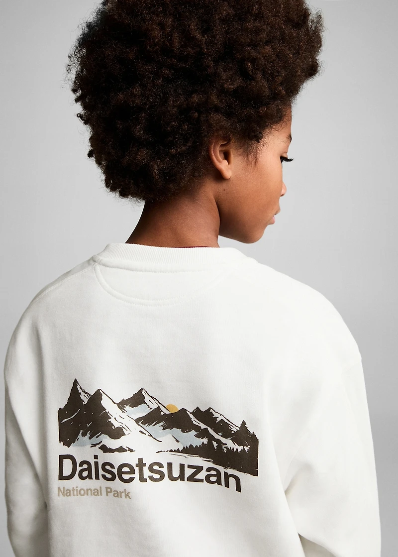 Printed cotton sweatshirt