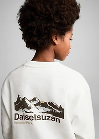 Printed cotton sweatshirt